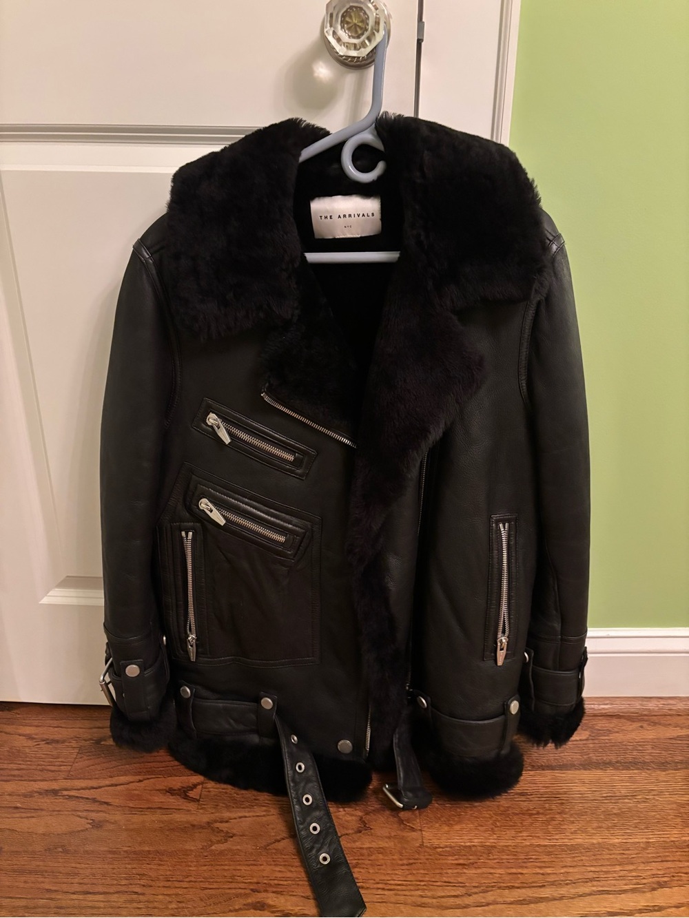 The Arrivals Black Shearling-Lined Jacket